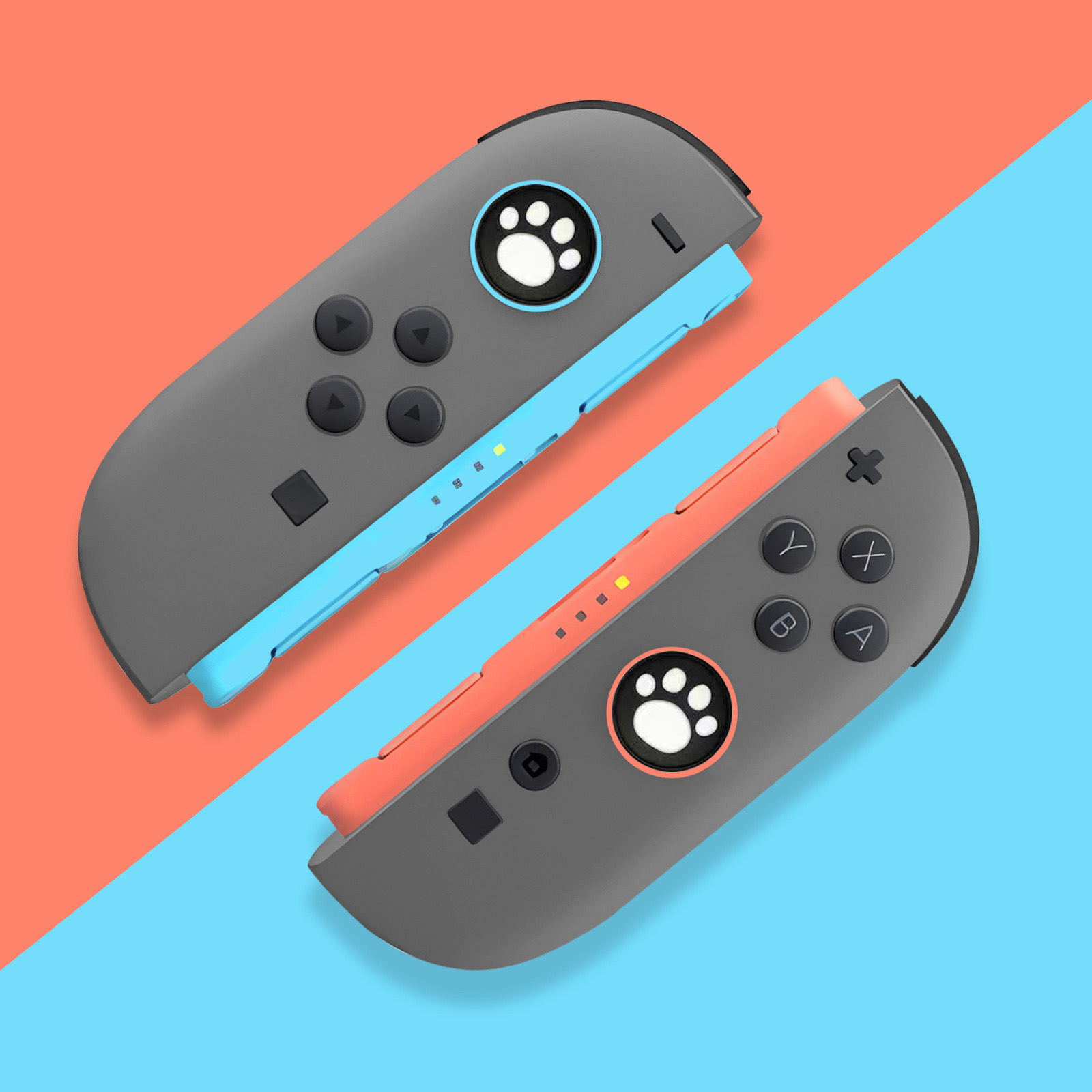 Gaming Kit Accessories Nintendo Switch - Cappucci per impugnatura in silicone per