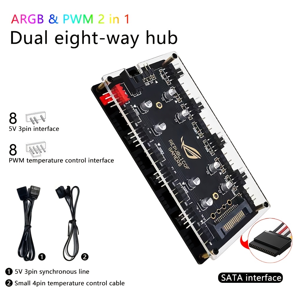 Rgb Hub Sync - Hub Ventole Doppio a 8 Porte