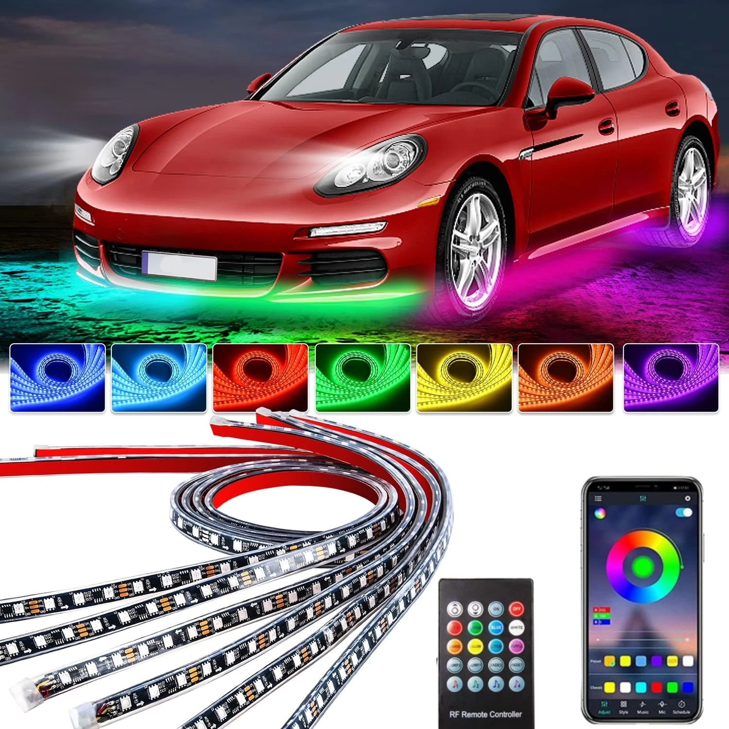 Rgb Hub Sync - Auto Underglow Neon Light flessibile LED