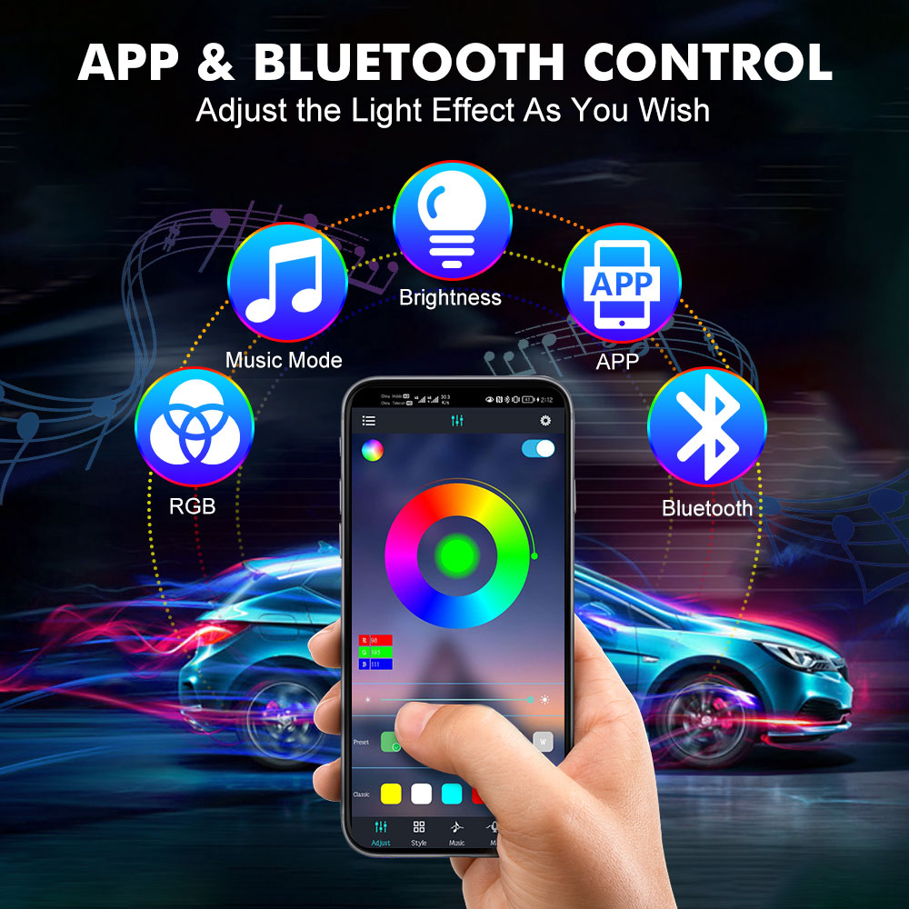 Neon LED Interni Luce per auto - Rgb Hub Sync recensione e prezzo